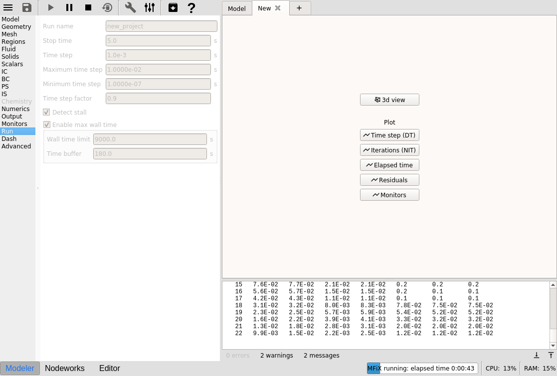 new output